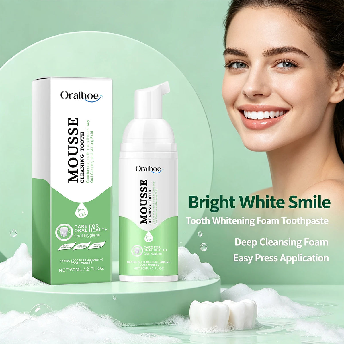 Whitening Foaming Toothpaste Teeth Cleaning Mousse