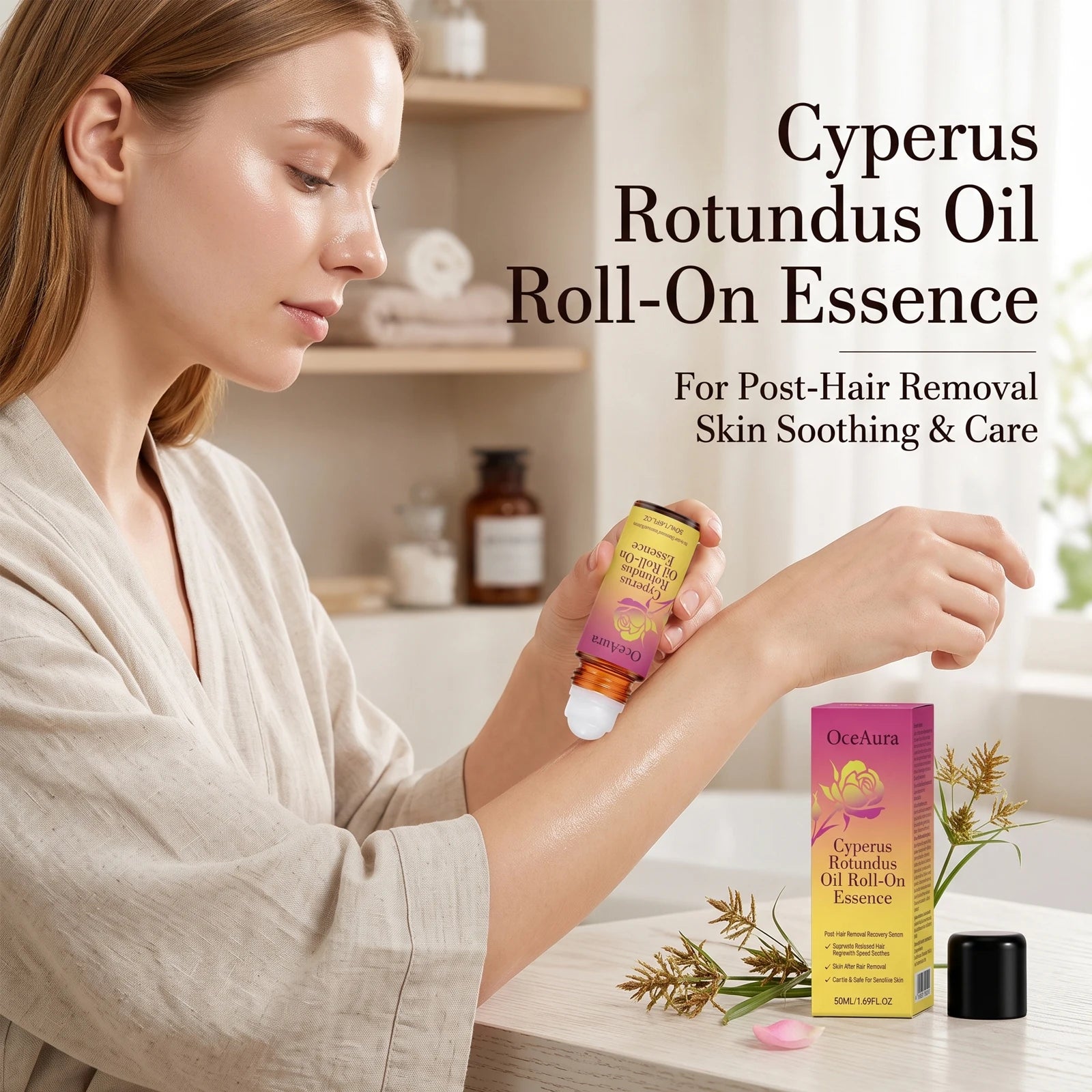 Cyperus Rotundus Roll On Oil Essence Post Hair Removal Soothing Serum - 1