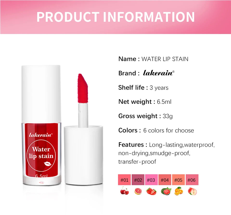 Water Lip Stain and Liquid Blush Long Lasting Tint - 17
