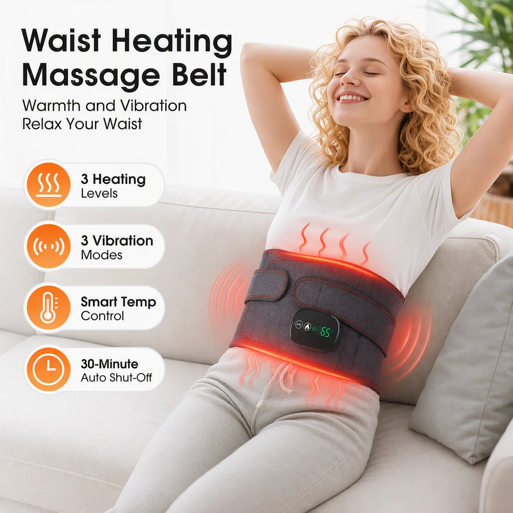 Heated Waist Massager and Back Vibration Belt