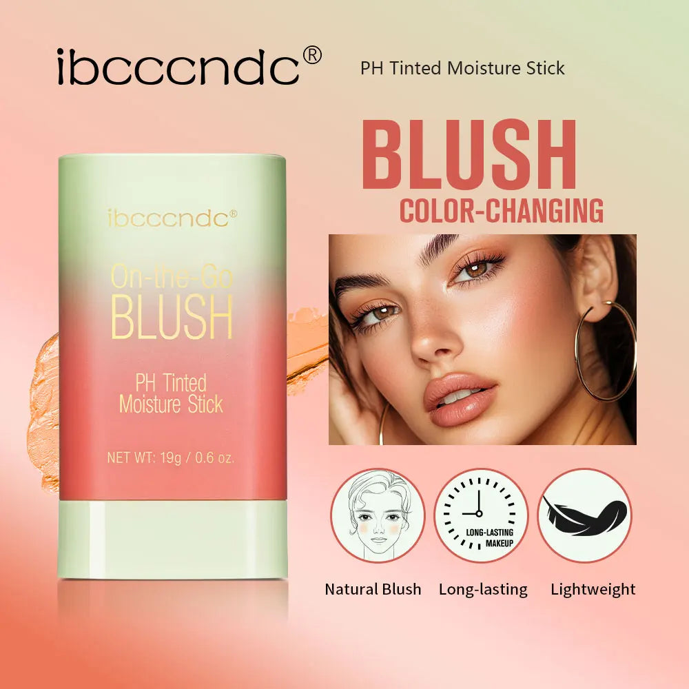 Tinted Blush Stick Moisturizing Cream Blusher for Cheeks and Lips