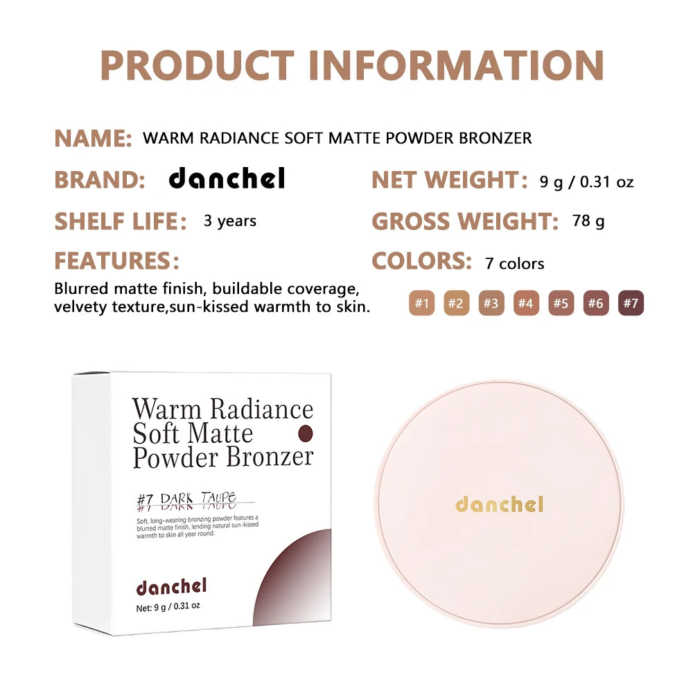 Pressed Bronzer Powder Matte Contouring Makeup - 13