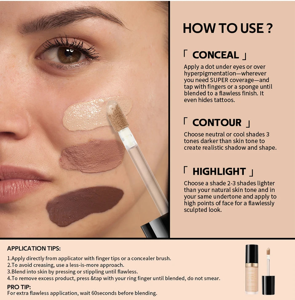Multi Use Sculpting Concealer Waterproof Matte Full Coverage Foundation