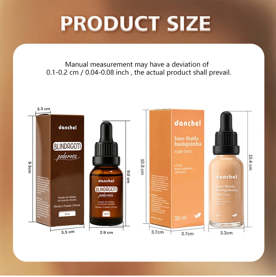 Liquid Foundation and Primer Set Long Lasting Waterproof Makeup Kit