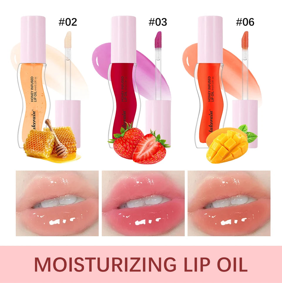 Honey Infused Lip Oil Hydrating Gloss and Moisturizing Lip Tint - 9