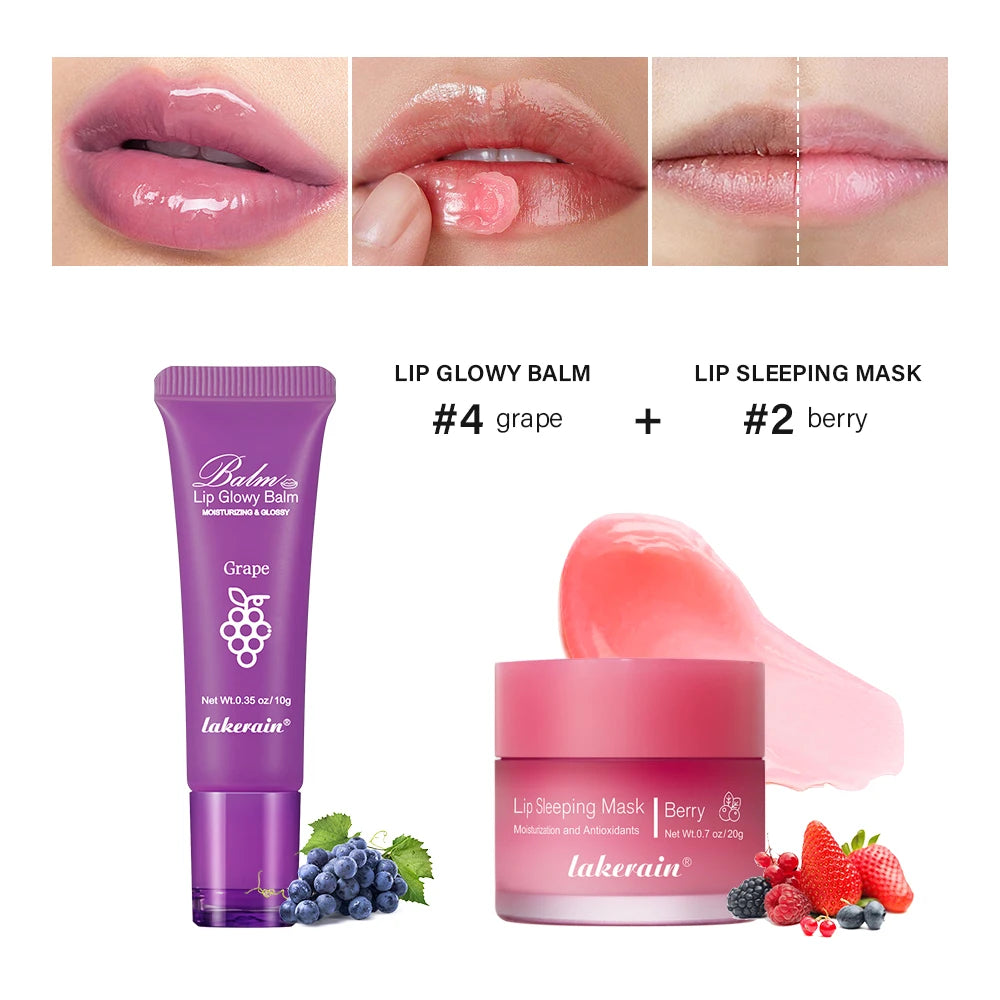 Lip Balm and Sleeping Mask Set Moisturizing Lip Care Treatment - 30