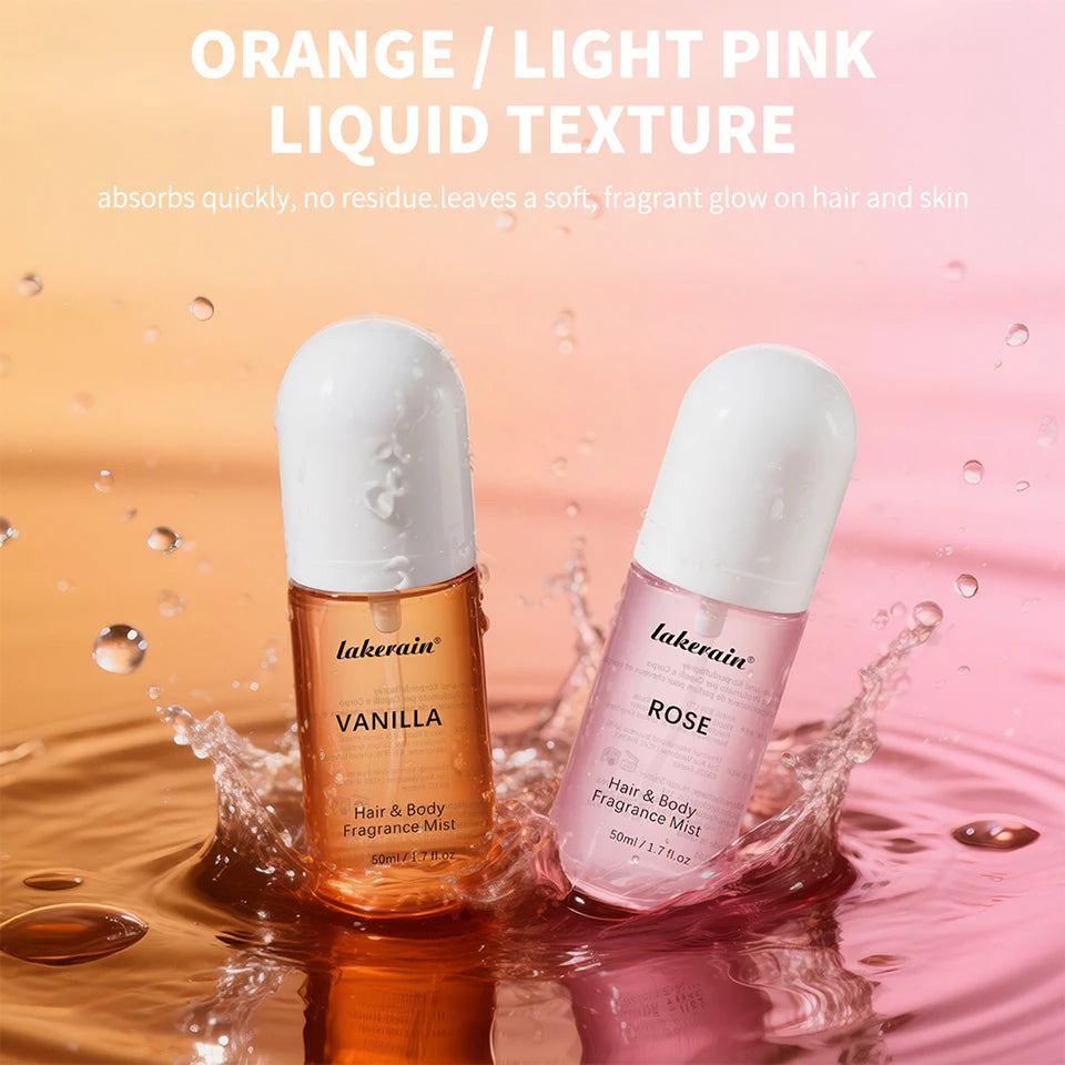 Vanilla and Rose Fragrance Mist Body Spray for Hair and Skin