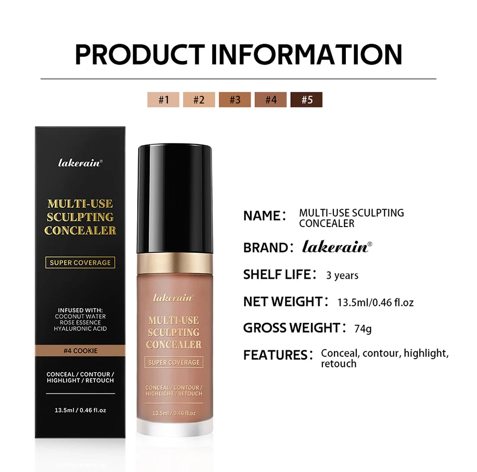 Multi Use Sculpting Concealer Waterproof Matte Full Coverage Foundation