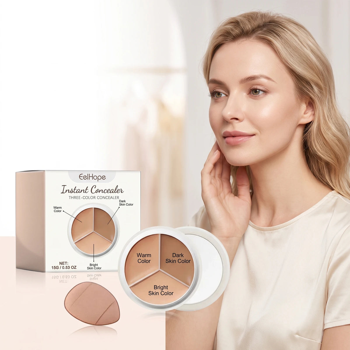 3 Color Cream Concealer Palette Color Correcting Makeup