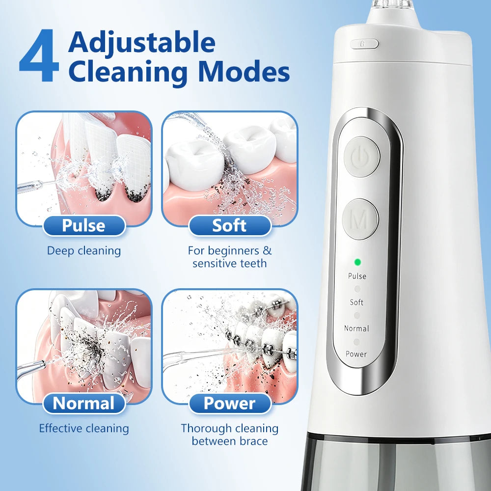 Water Dental Flosser Cordless Oral Irrigator for Teeth Cleaning