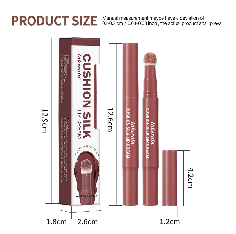 2 in 1 Air Cushion Lip Cream and Blush Waterproof Matte Lip Tint