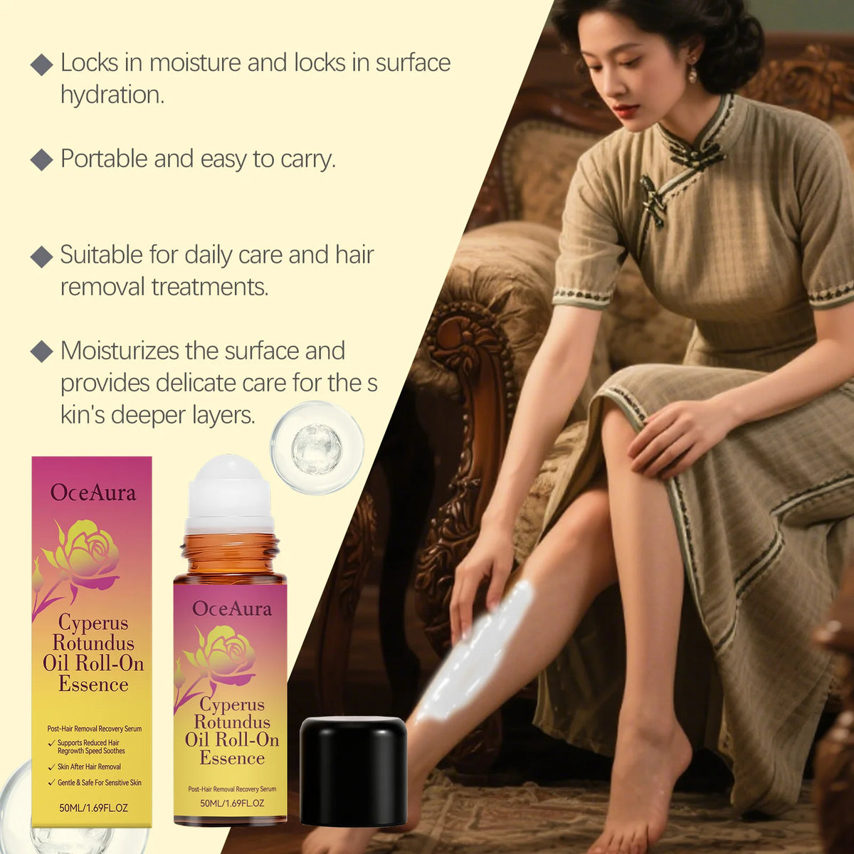 Cyperus Rotundus Roll On Oil Essence Post Hair Removal Soothing Serum