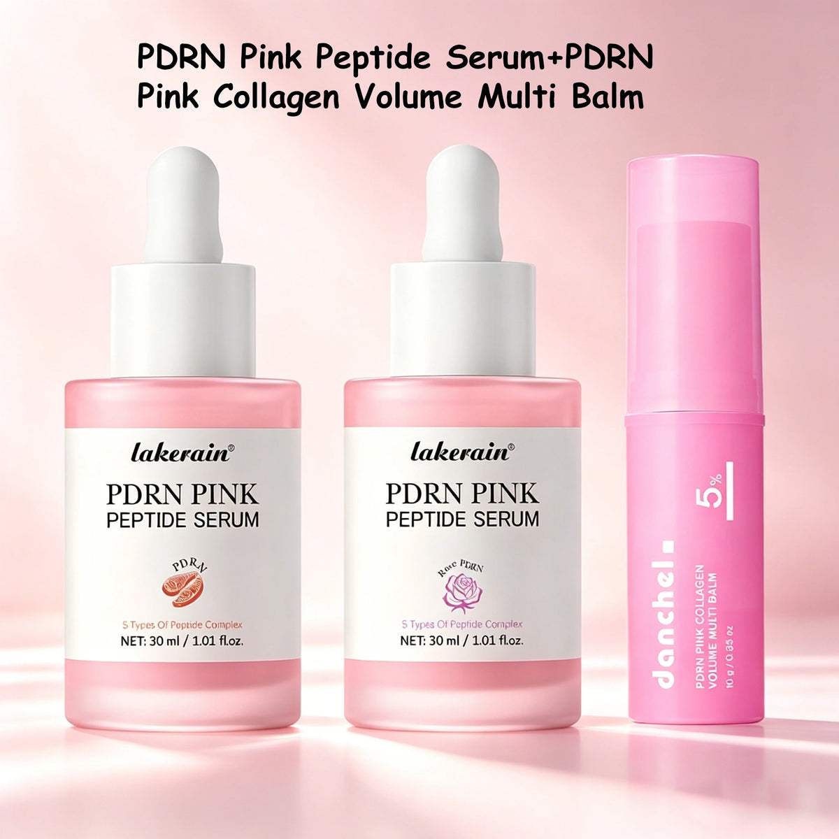 PDRN Pink Peptide Serum and Collagen Balm Set Facial Skin Care