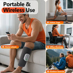 Cordless Leg Massager Calf Air Compression Wrap with Heat