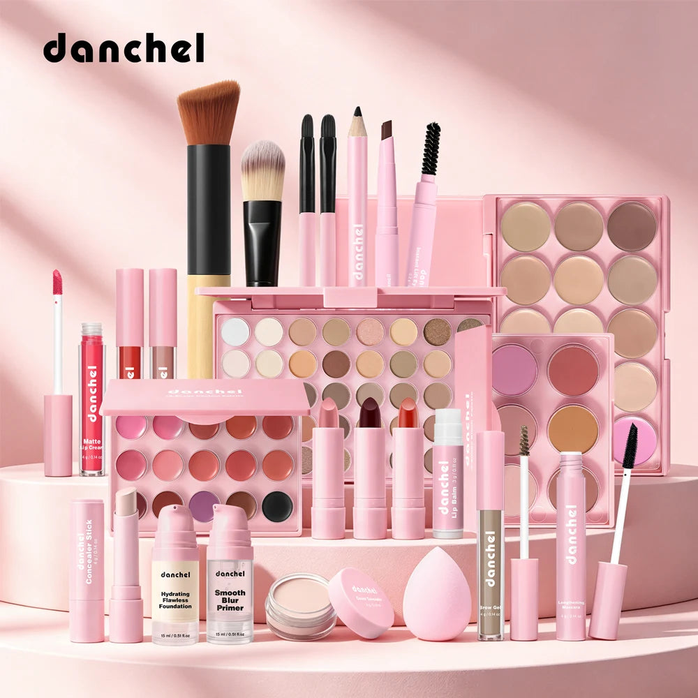 All in One Makeup Kit Professional Cosmetic Set for Face and Eyes - 1