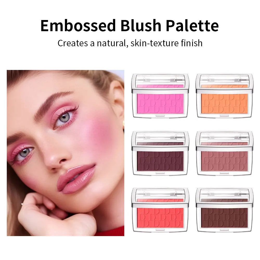 Embossed Blush Palette Matte Face Powder Blusher - 1