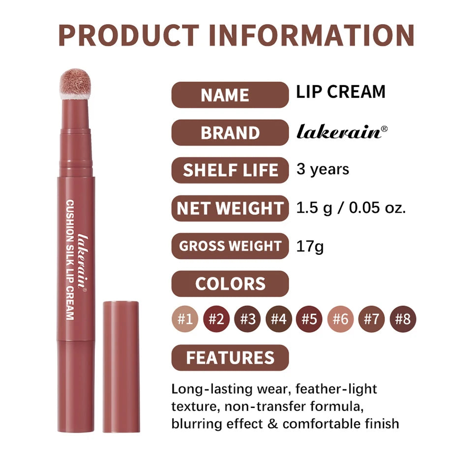 2 in 1 Lip Powder Cream and Cheek Blush Tint Waterproof Makeup