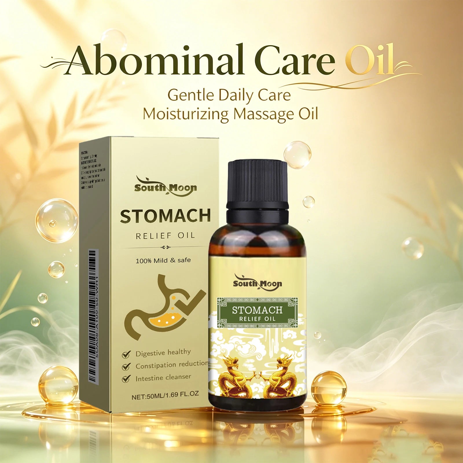 Stomach Relief Oil Natural Abdominal Massage Oil for Constipation - 3