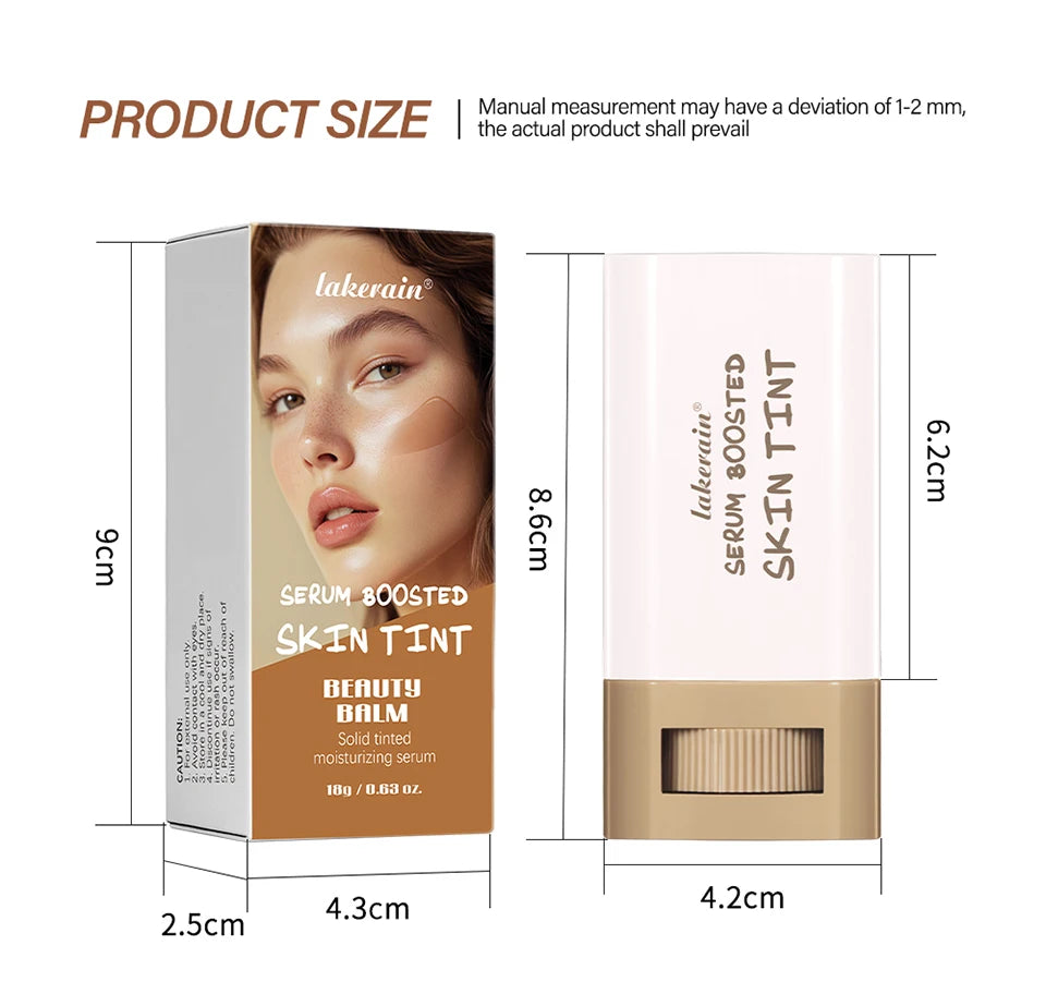 Foundation Stick and Pressed Powder Makeup Set with Cosmetic Pouch - 16