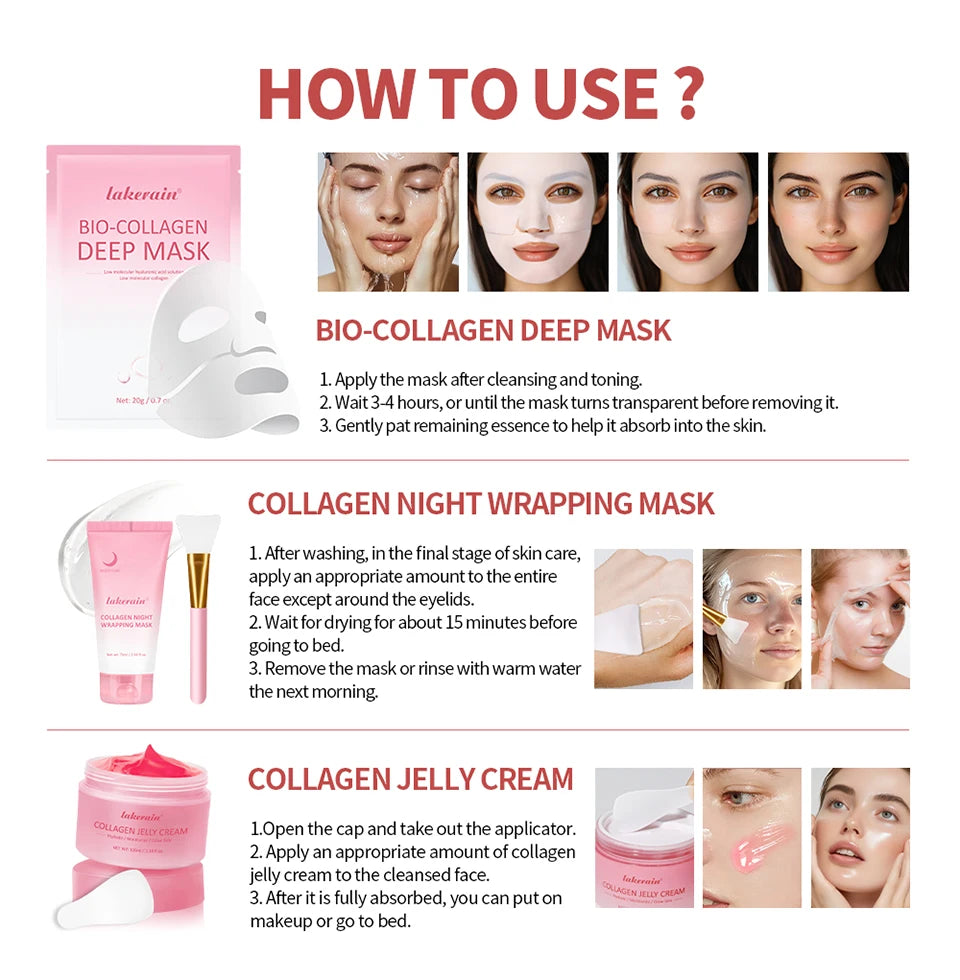 Collagen Skincare Set Facial Moisturizer Routine