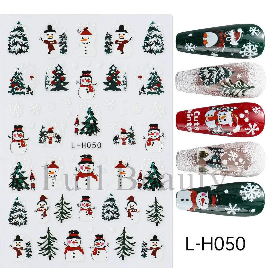 Christmas Nail Stickers Winter Nail Art Decals - 32