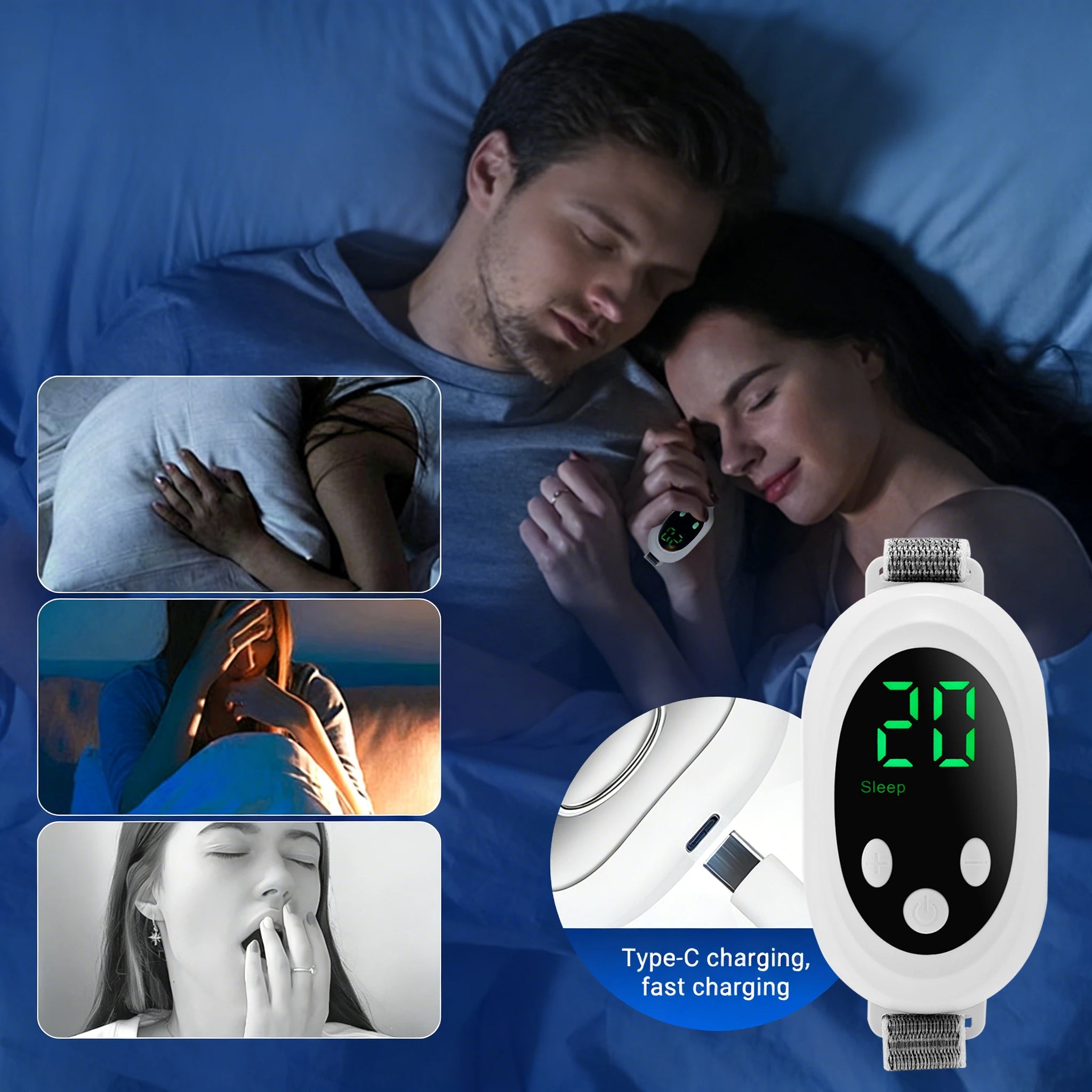 Handheld Sleep Aid Device Microcurrent Pulse Relaxing Massager - 8