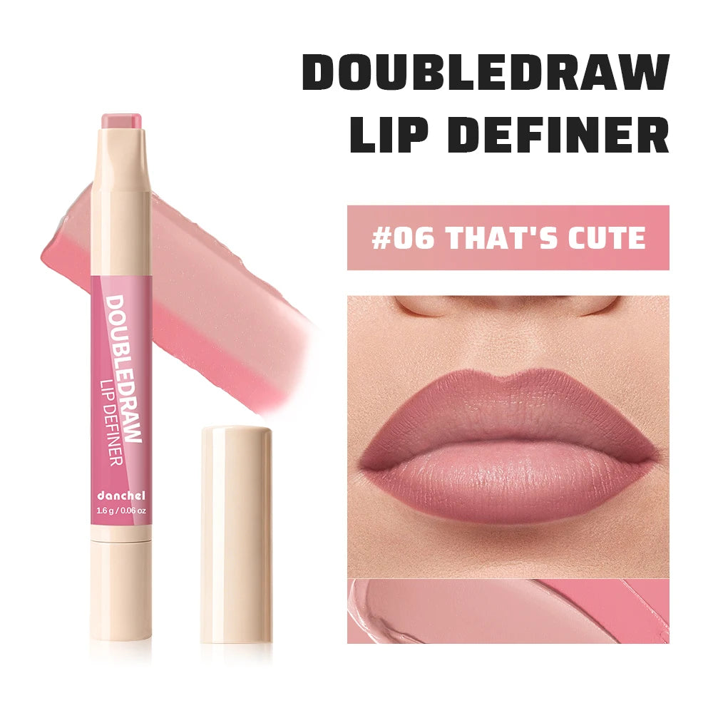 2 in 1 Lip Liner and Lip Gloss Matte Velvet Lipstick Pencil