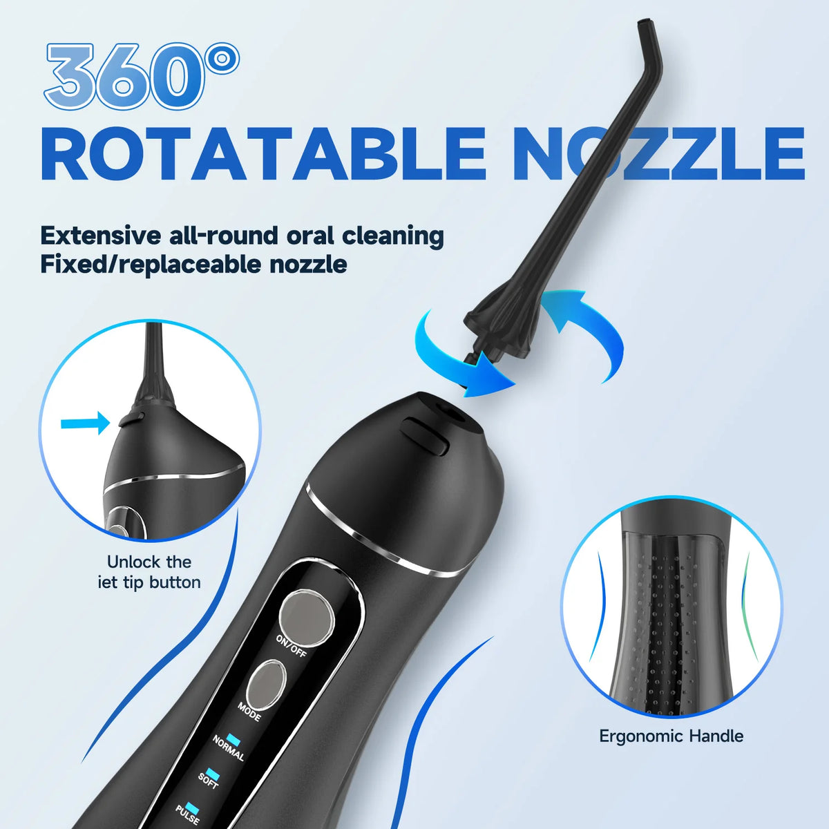 Portable Water Flosser Cordless Dental Oral Irrigator