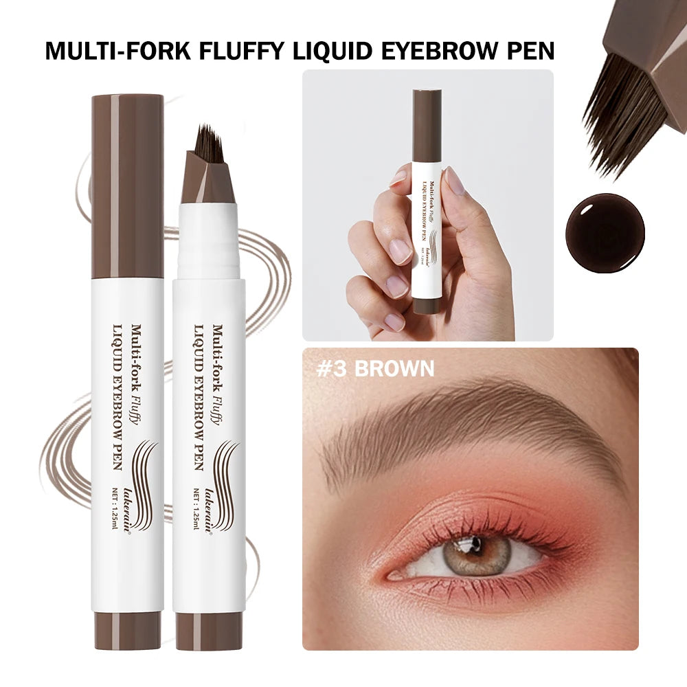 Liquid Eyebrow Pencil Multi Fork Tattoo Pen for Natural Brows - 22