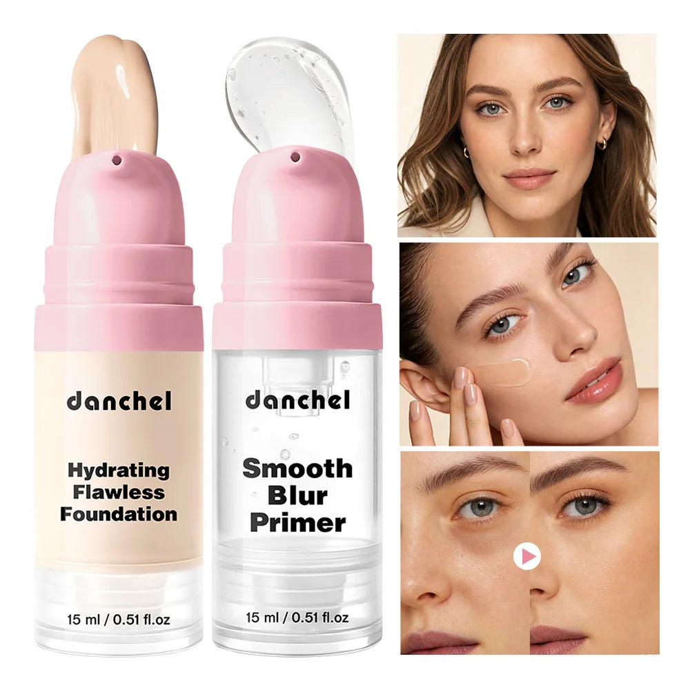 Makeup Primer and Liquid Foundation Set Pore Smoothing Base - 1