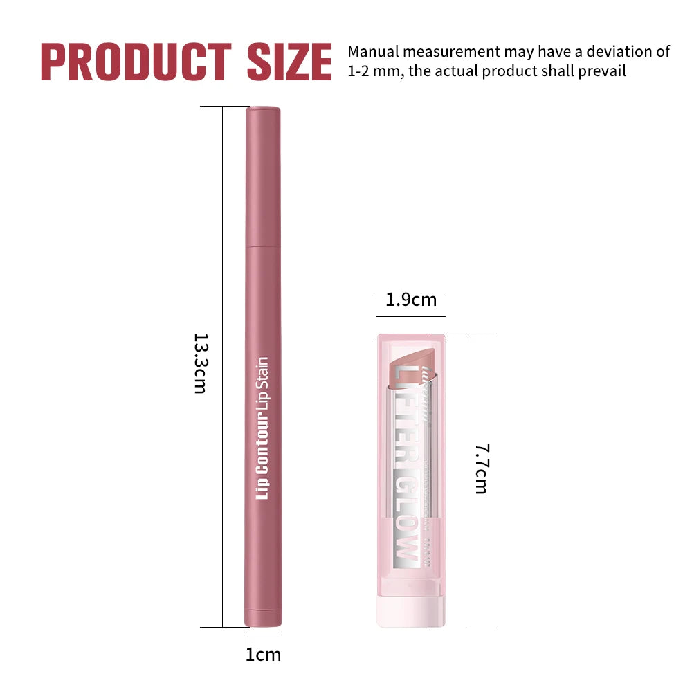 Lip Liner Pencil and Lip Contour Makeup Kit Hydrating Lip Balm