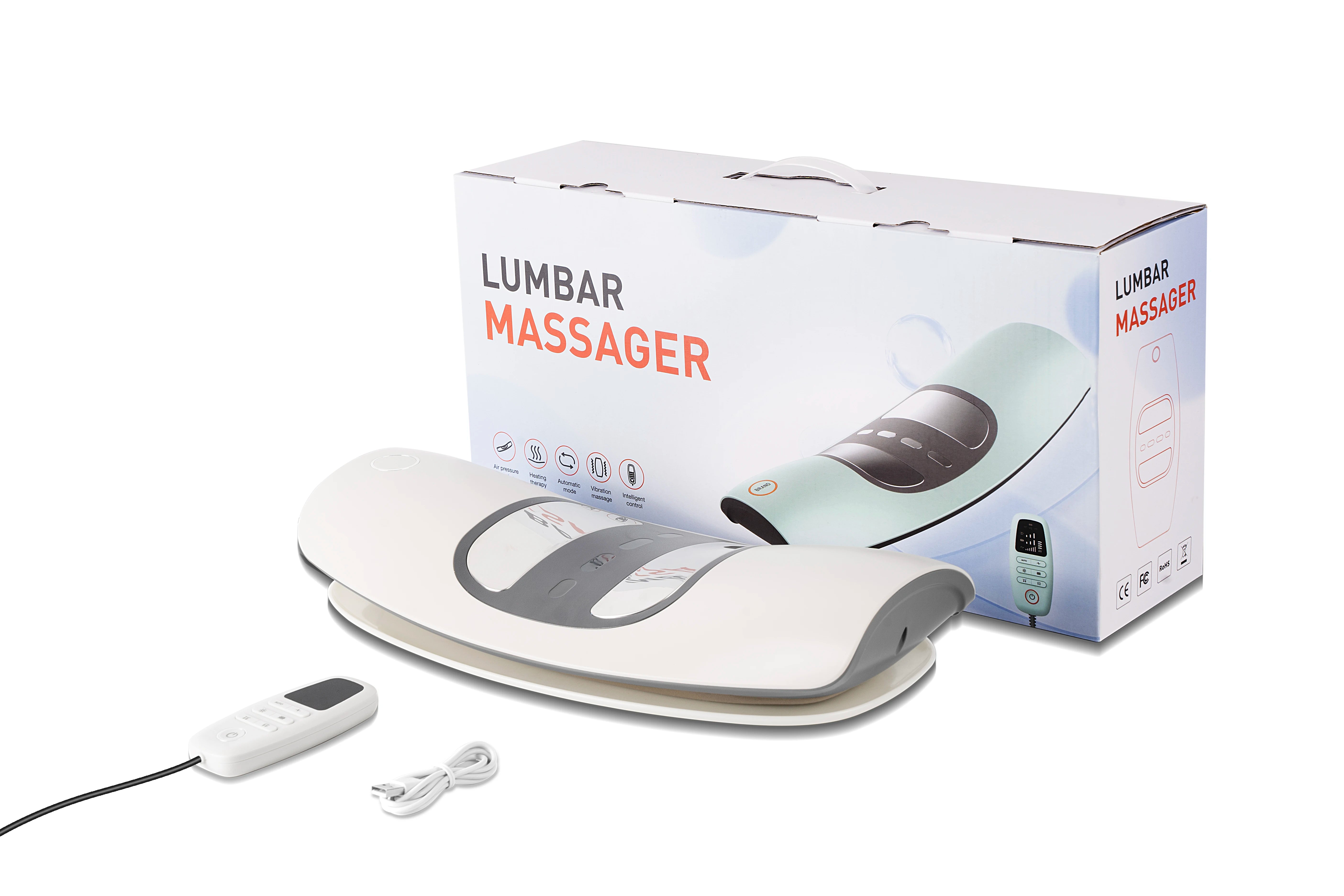 Electric Lumbar Traction Massager Back Stretcher Spine Support Device - 15