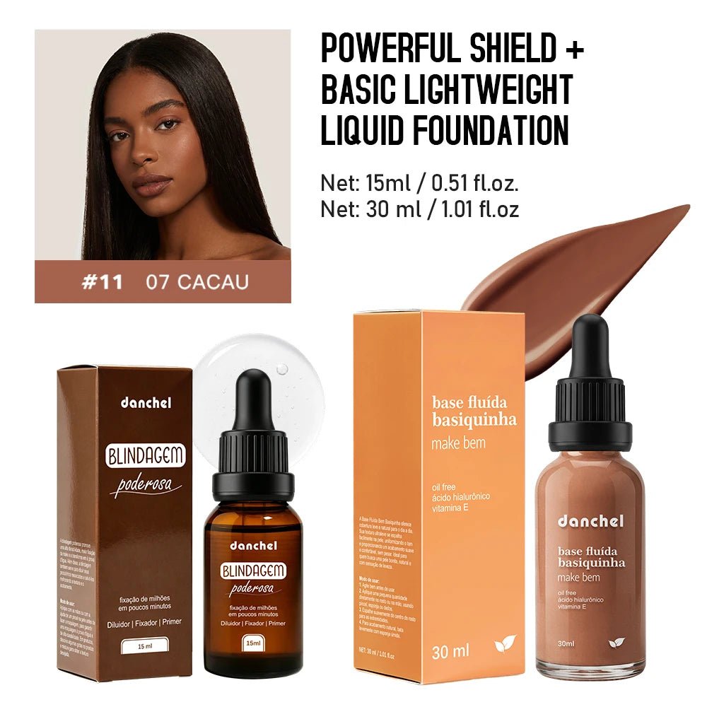 Liquid Foundation and Primer Set Long Lasting Waterproof Makeup Kit - 26