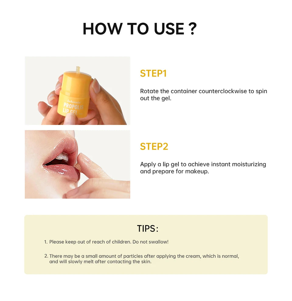 Propolis Lip Gel Hydrating Overnight Lip Mask and Balm