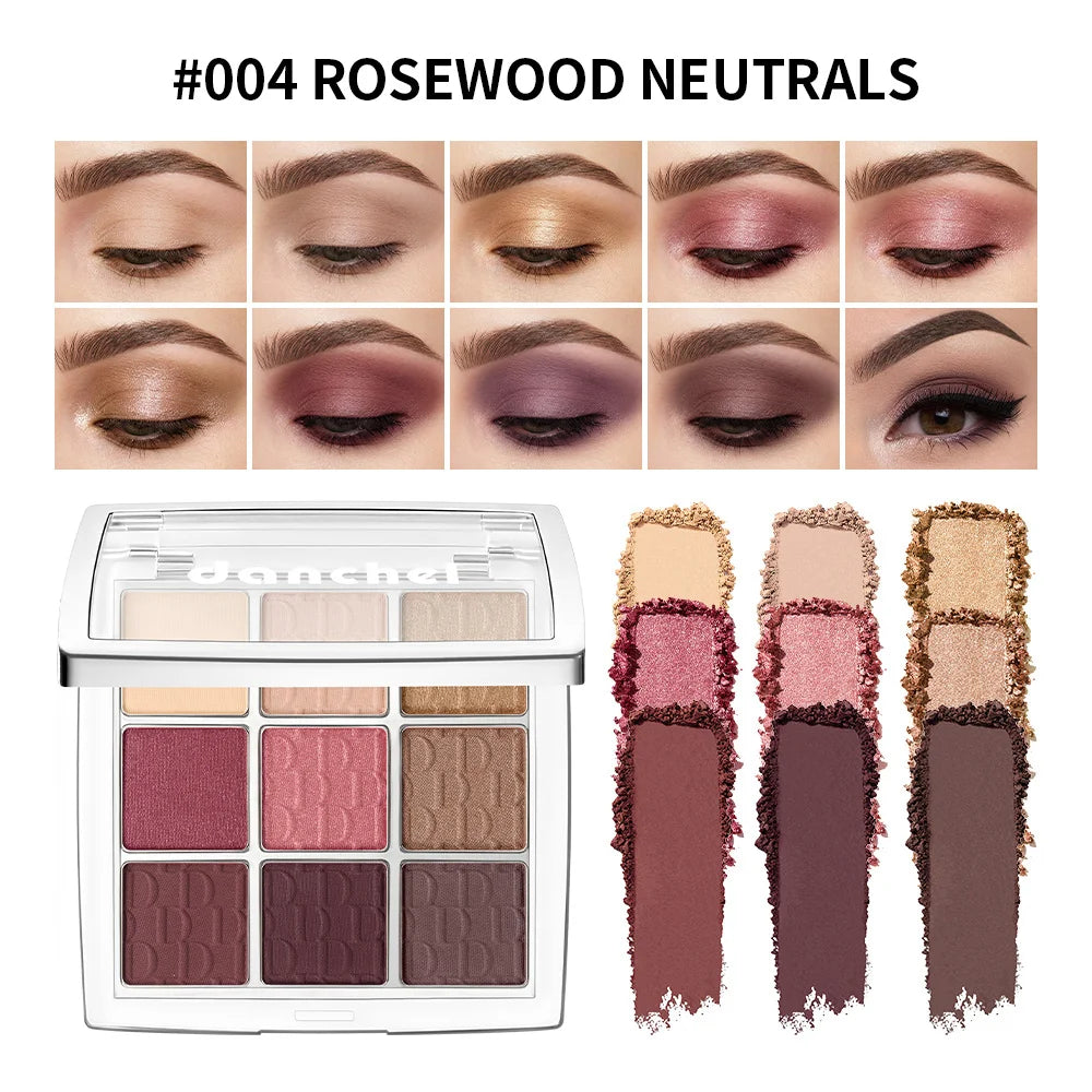 9 Shade Eyeshadow Palette Matte Glitter Pigmented Makeup Eye Shadow