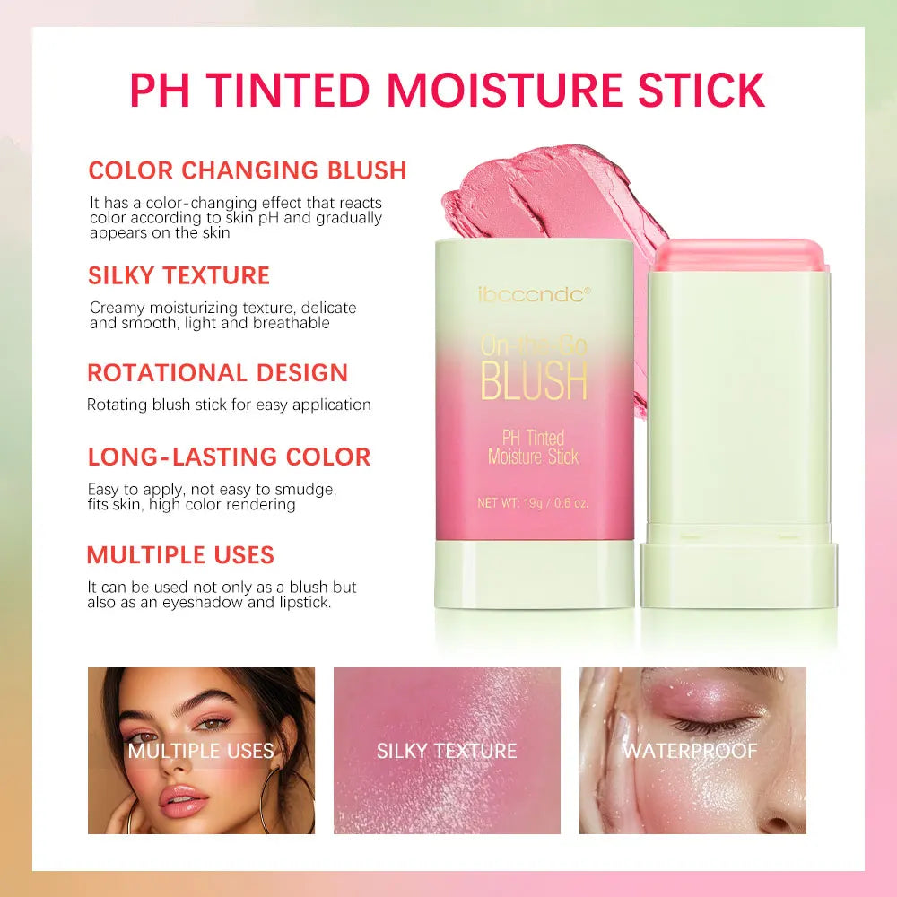 Tinted Moisture Blush Stick Cream Color Changing Face Makeup - 3