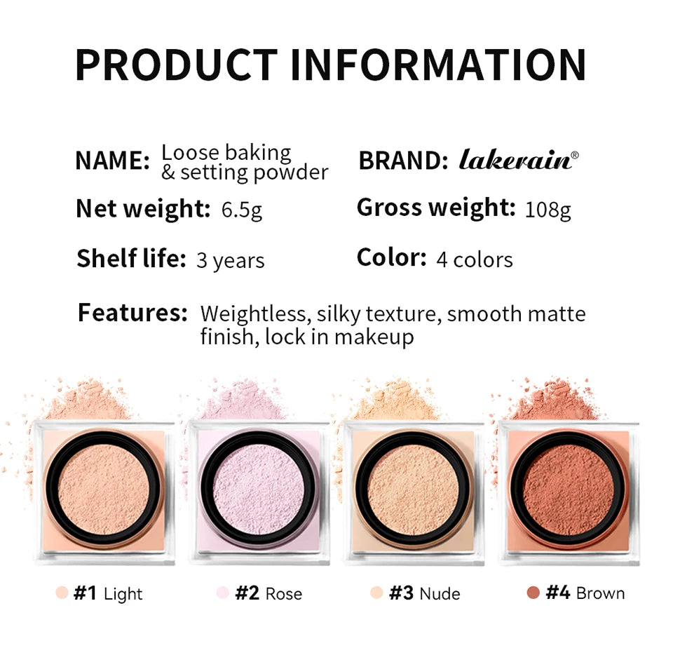 Matte Loose Setting Powder and Finishing Powder for Flawless Skin