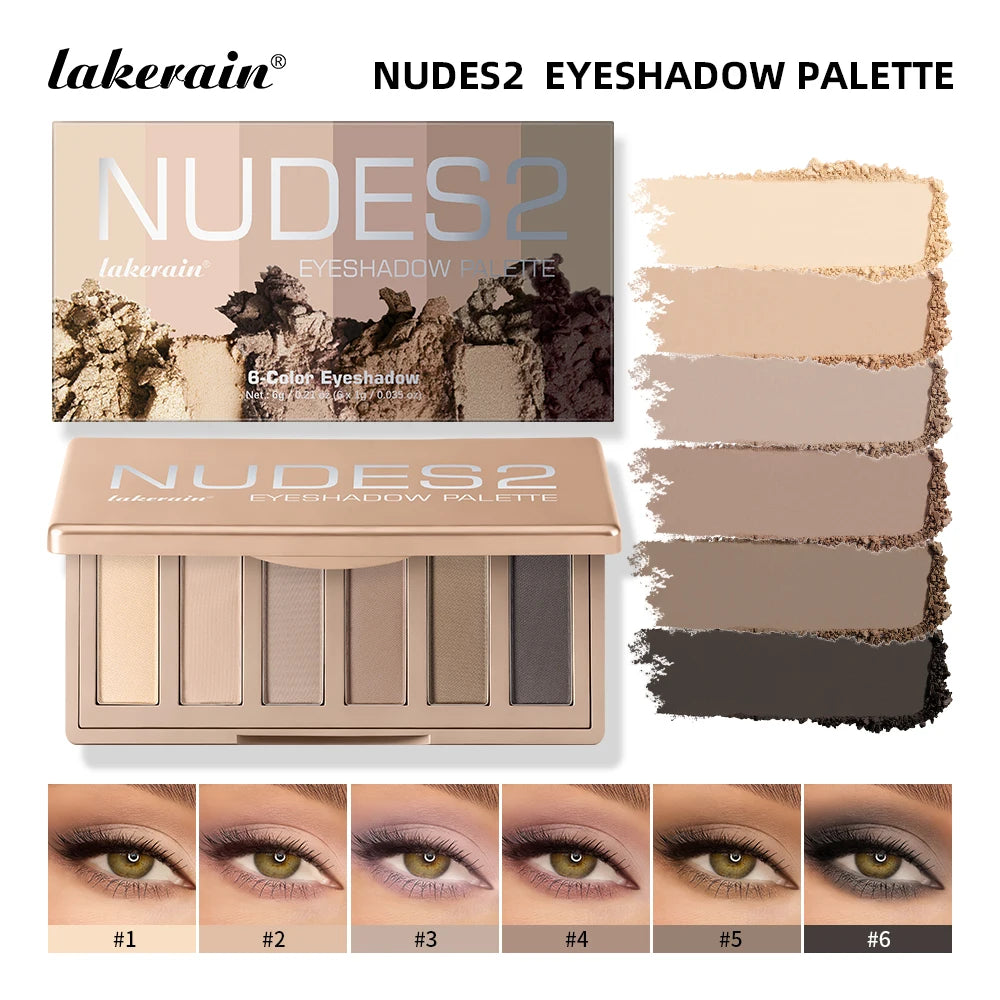 6 Color Eyeshadow Palette Matte Makeup Nude Eye Shadow Kit