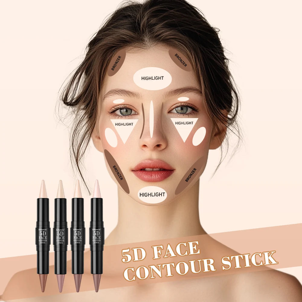 Dual Ended Contour Stick Bronzer and Highlighter Makeup Pen