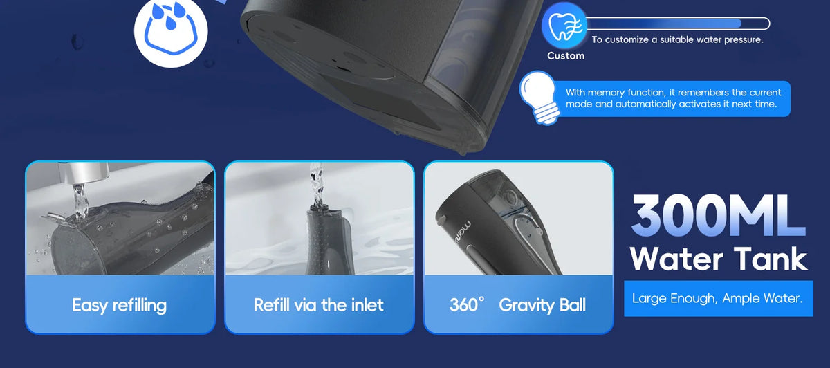 Portable Water Flosser Cordless Dental Oral Irrigator