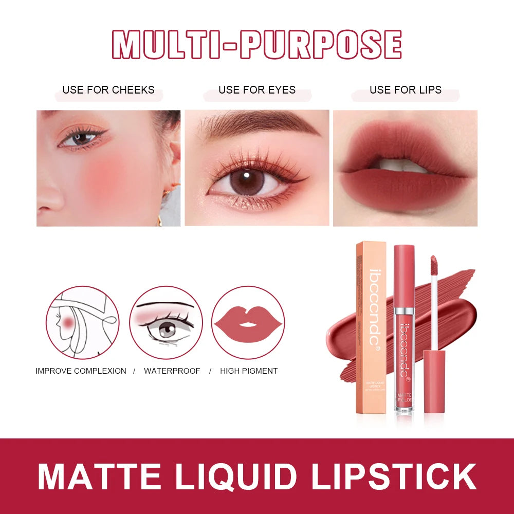 Matte Liquid Lipstick Waterproof Long Lasting Lip Glaze Makeup
