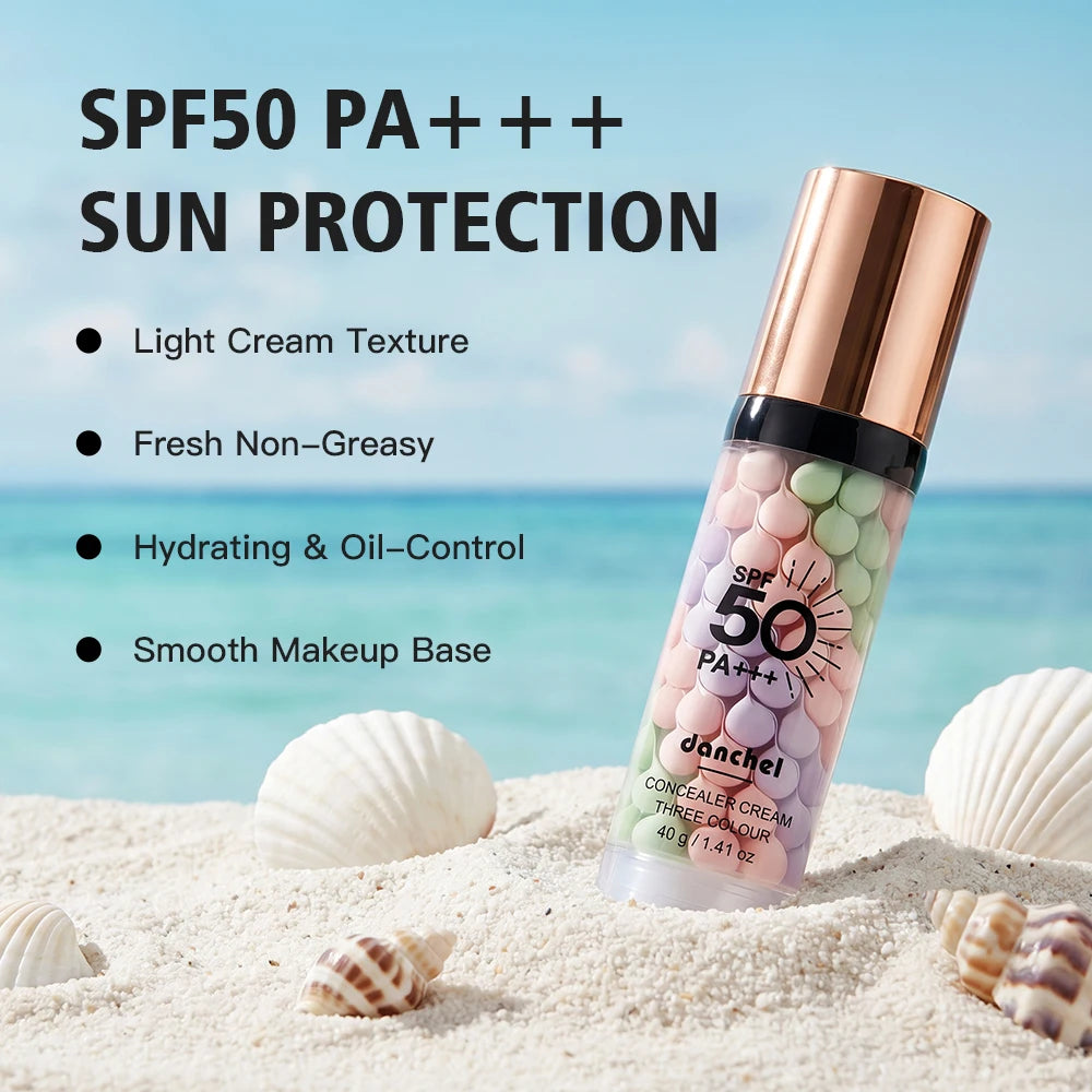 3 in 1 Color Correcting Primer SPF 50 Makeup Base and Sunscreen