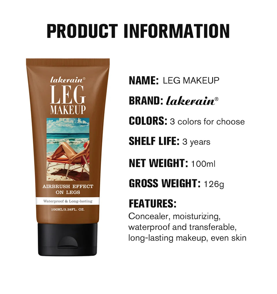 Leg Makeup Foundation Airbrush Effect Body Concealer Lotion
