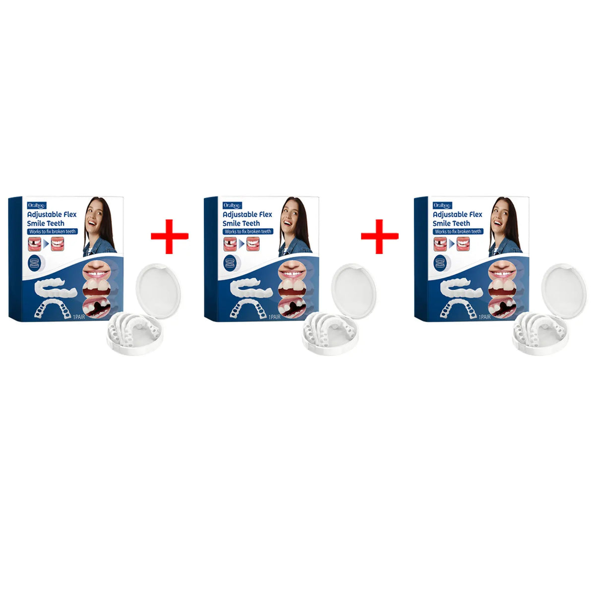 Adjustable Snap On Dentures Temporary Veneers for Missing Teeth
