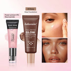 Power Primer and Glow Foundation Makeup Set Hydrating Face Cosmetics