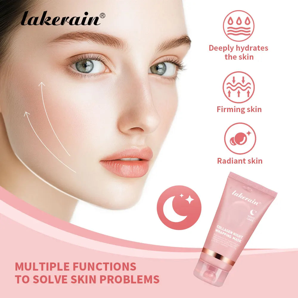 Collagen Overnight Peel Off Mask Korean Night Wrapping Face Treatment - 2
