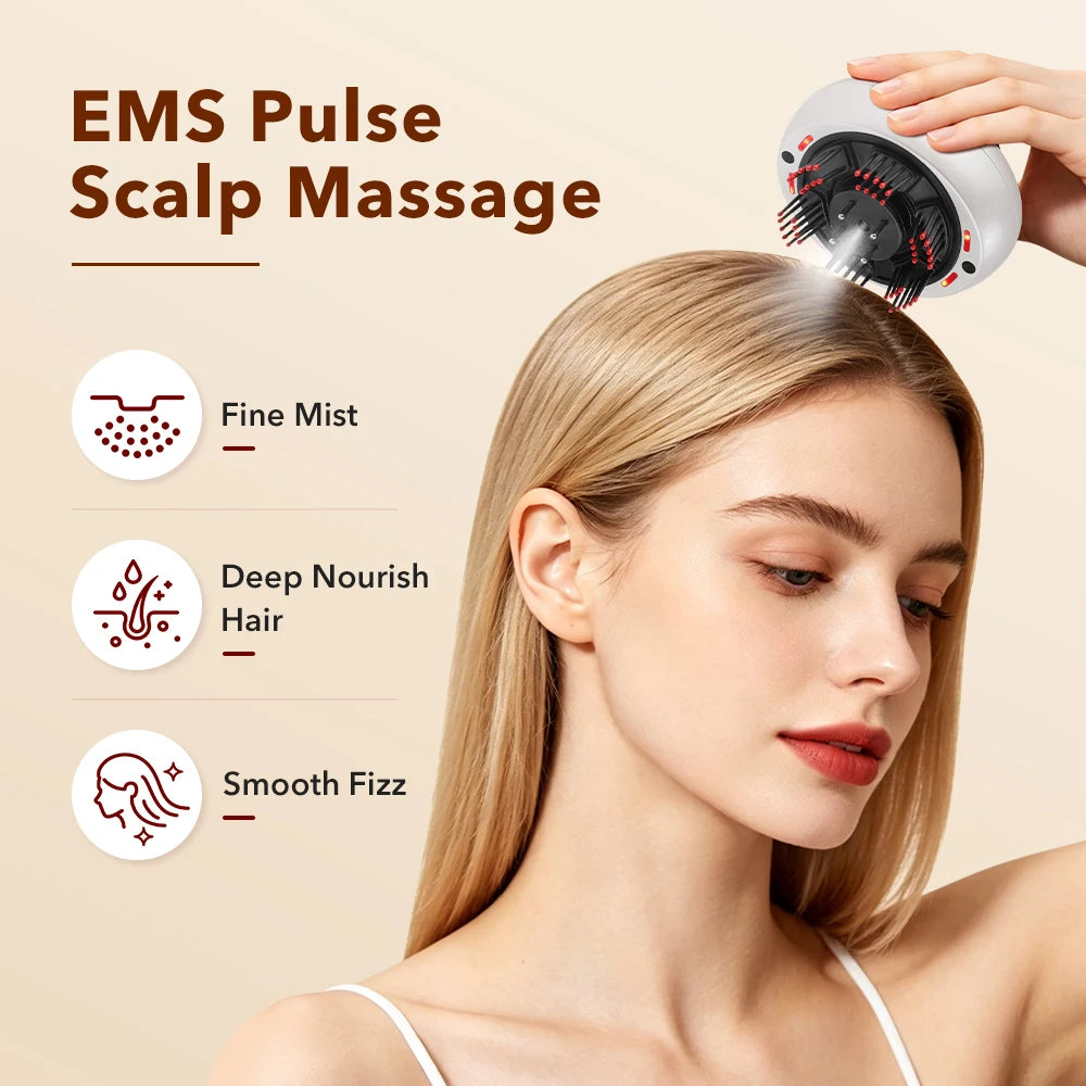 Electric Scalp Massager and Hair Oil Applicator Brush