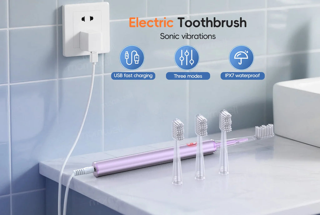 Rechargeable Electric Toothbrush Acoustic Wave Sonic Dental Cleaner