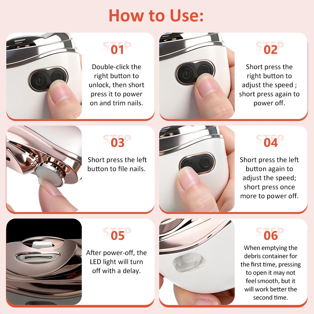 Electric Nail Clipper and Automatic Nail Grinder Trimmer