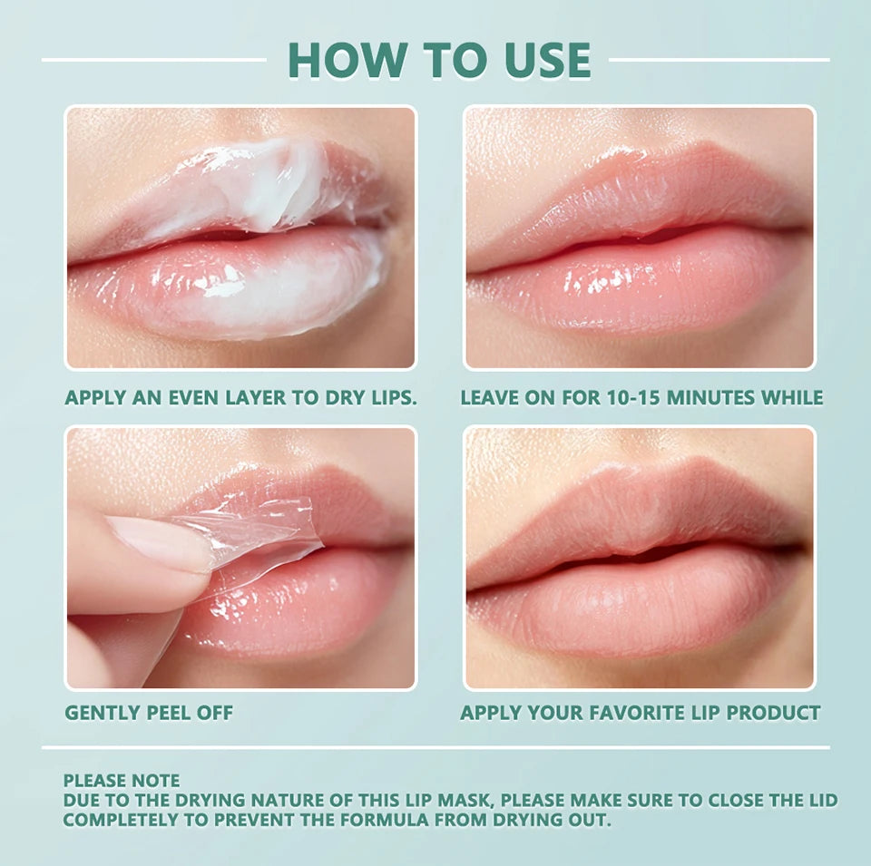 Cooling Peel Off Lip Mask Hydrating Lip Balm for Dry Lips